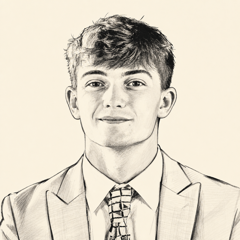 Ink portrait of Ethan