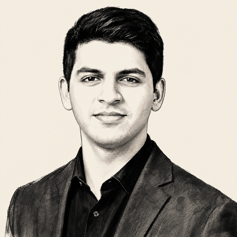 Ink portrait of Susheel
